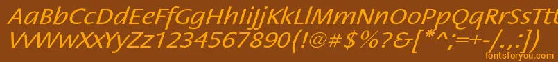 StackextoblNor Font – Orange Fonts on Brown Background