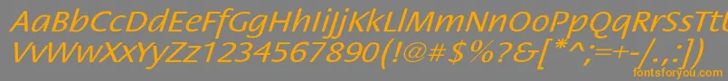 StackextoblNor-Schriftart – Orangefarbene Schriften auf grauem Hintergrund