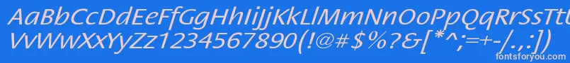 StackextoblNor Font – Pink Fonts on Blue Background