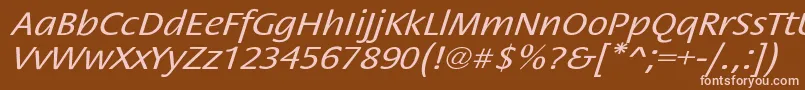 StackextoblNor Font – Pink Fonts on Brown Background