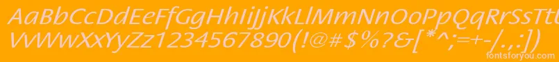 StackextoblNor Font – Pink Fonts on Orange Background