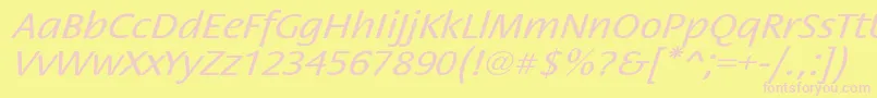 StackextoblNor Font – Pink Fonts on Yellow Background