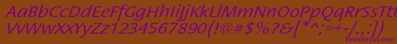 StackextoblNor Font – Purple Fonts on Brown Background