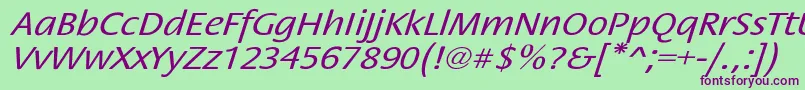 StackextoblNor Font – Purple Fonts on Green Background