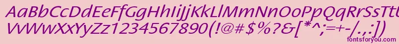StackextoblNor Font – Purple Fonts on Pink Background