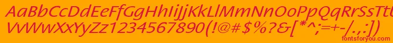 Шрифт StackextoblNor – красные шрифты на оранжевом фоне