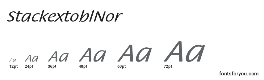 Размеры шрифта StackextoblNor