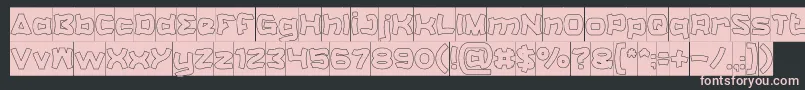 CatalystHollowInverse Font – Pink Fonts on Black Background