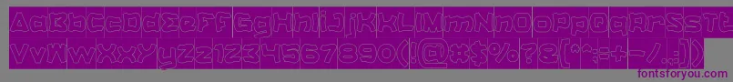 CatalystHollowInverse Font – Purple Fonts on Gray Background