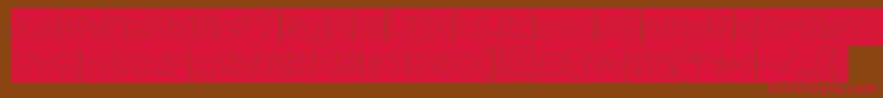 CatalystHollowInverse Font – Red Fonts on Brown Background