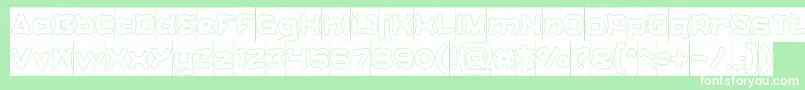フォントCatalystHollowInverse – 緑の背景に白い文字
