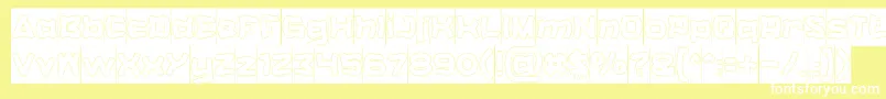 CatalystHollowInverse Font – White Fonts on Yellow Background