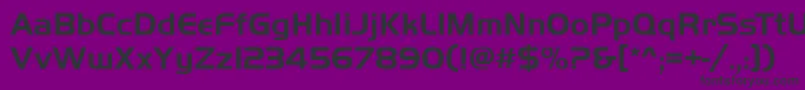 HuntingtonBoldRegular-Schriftart – Schwarze Schriften auf violettem Hintergrund