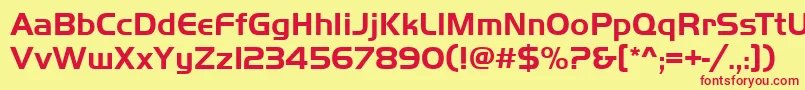 HuntingtonBoldRegular Font – Red Fonts on Yellow Background