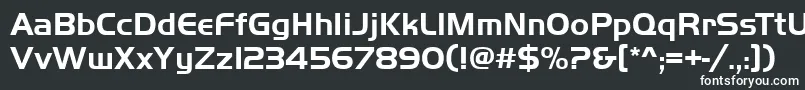 フォントHuntingtonBoldRegular – 黒い背景に白い文字