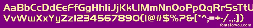 HuntingtonBoldRegular Font – Yellow Fonts on Purple Background