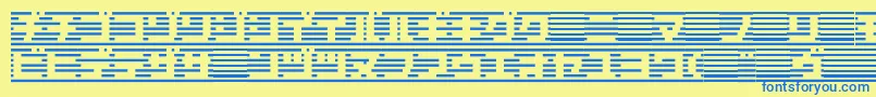 Border7ka Font – Blue Fonts on Yellow Background