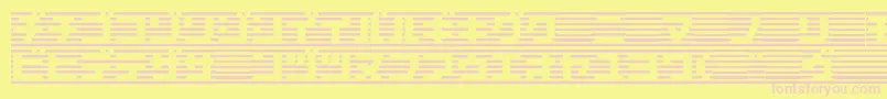 Border7ka Font – Pink Fonts on Yellow Background