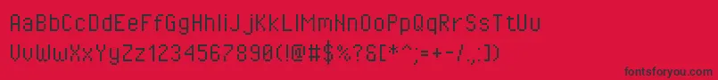 fuente Pixeloperator – Fuentes Negras Sobre Fondo Rojo