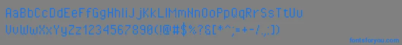フォントPixeloperator – 灰色の背景に青い文字