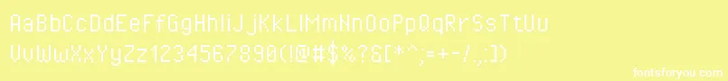 Pixeloperator Font – White Fonts on Yellow Background