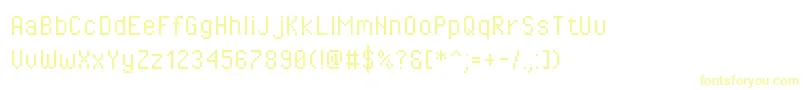 Pixeloperator Font – Yellow Fonts on White Background