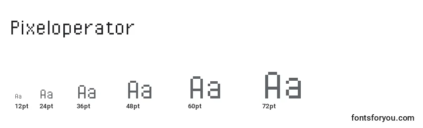 Размеры шрифта Pixeloperator