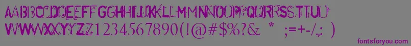 Disordered Font – Purple Fonts on Gray Background