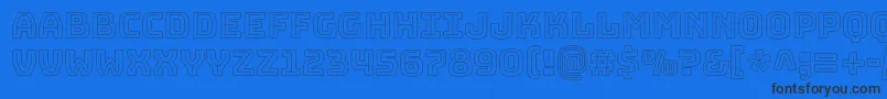 BungeeoutlineRegular Font – Black Fonts on Blue Background