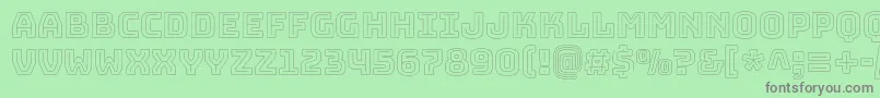 BungeeoutlineRegular Font – Gray Fonts on Green Background