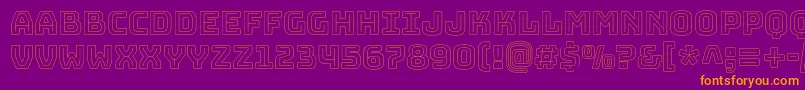 BungeeoutlineRegular Font – Orange Fonts on Purple Background