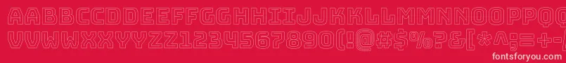 BungeeoutlineRegular Font – Pink Fonts on Red Background