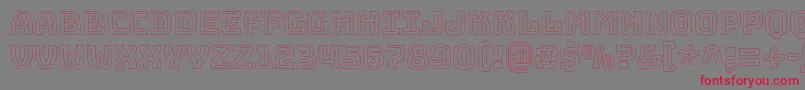 BungeeoutlineRegular Font – Red Fonts on Gray Background