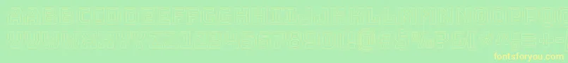 BungeeoutlineRegular Font – Yellow Fonts on Green Background