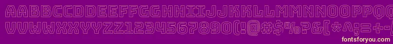 BungeeoutlineRegular Font – Yellow Fonts on Purple Background