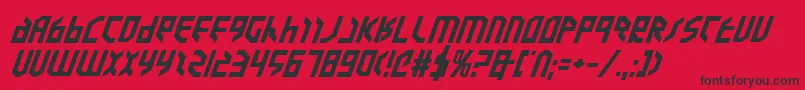 ValkyrieExpandedBoldItalic Font – Black Fonts on Red Background