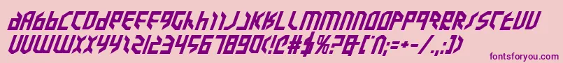 ValkyrieExpandedBoldItalic Font – Purple Fonts on Pink Background