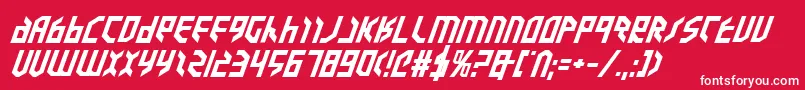 ValkyrieExpandedBoldItalic Font – White Fonts on Red Background