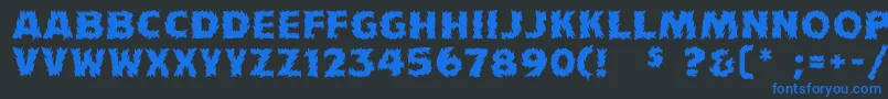 Flames Font – Blue Fonts on Black Background