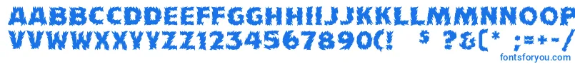 Flames Font – Blue Fonts on White Background
