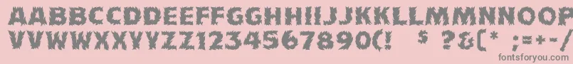 Flames Font – Gray Fonts on Pink Background