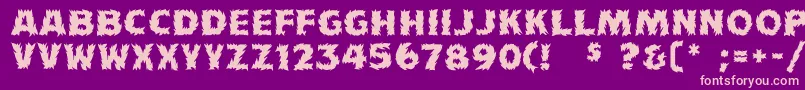 Flames Font – Pink Fonts on Purple Background