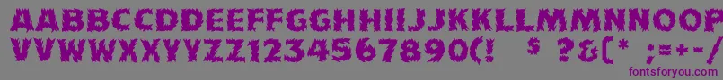 Flames-fontti – violetit fontit harmaalla taustalla