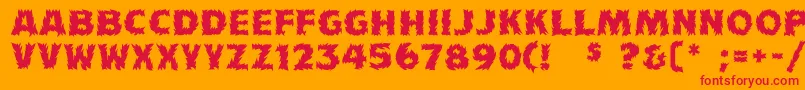 Flames Font – Red Fonts on Orange Background