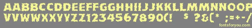 Flames Font – Yellow Fonts on Gray Background