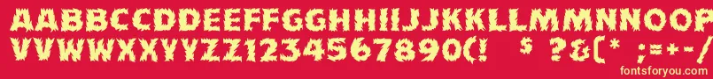 Flames Font – Yellow Fonts on Red Background