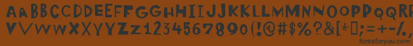 Wonderlism Font – Black Fonts on Brown Background