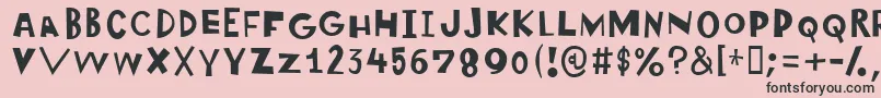 Wonderlism Font – Black Fonts on Pink Background