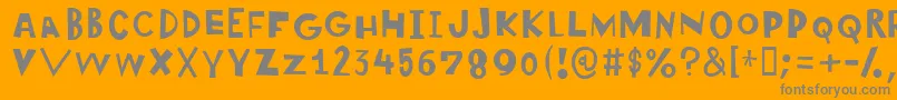 フォントWonderlism – オレンジの背景に灰色の文字