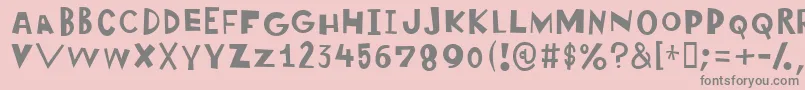 Wonderlism Font – Gray Fonts on Pink Background